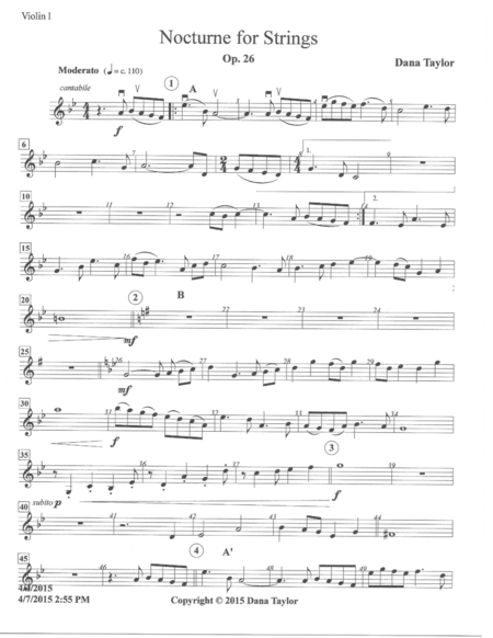 Nocturne For Strings Op 26 Parts Page 2