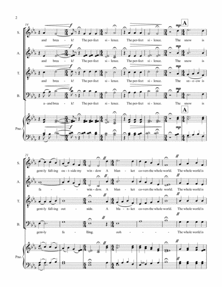 Nocturne Music For A Snowy Night Satb Page 2