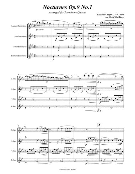 Nocturne Op 9 No 1 Arranged For Saxophone Quartet Page 2