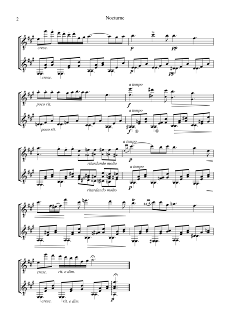 Nocturne Op 9 No 2 Abridged For Guitar Duo Page 2