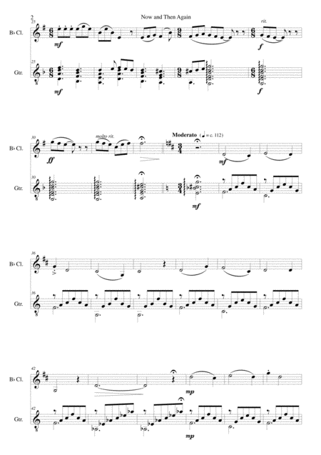 Now And Then Again For Clarinet And Guitar Page 2