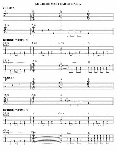 Nowhere Man Guitar Tab Page 2