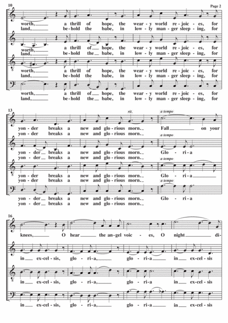 O Holy Night A Cappella Page 2