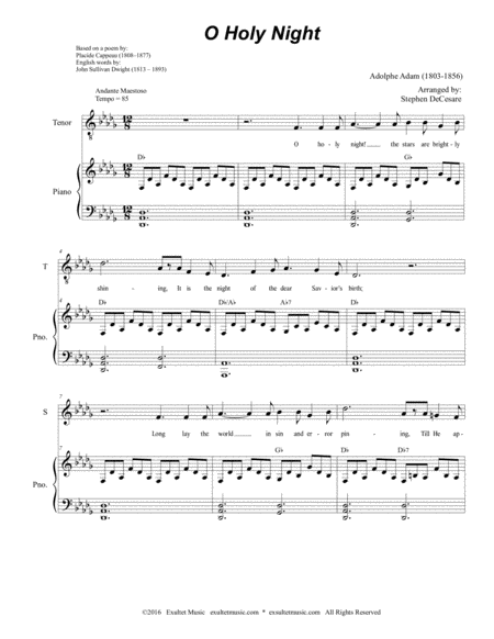 O Holy Night Duet For Soprano And Tenor Solo Page 2