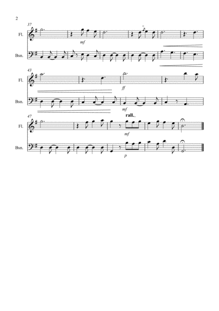 O Holy Night For Flute And Bassoon Duet Page 2