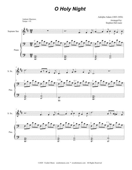 O Holy Night For Soprano Saxophone And Piano Page 2