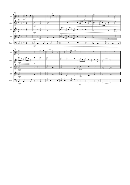 O Holy Night For Wind Quintet Page 2