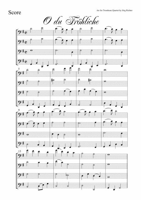 O How Joyful O Du Frhliche For Trombone Quartet Page 2