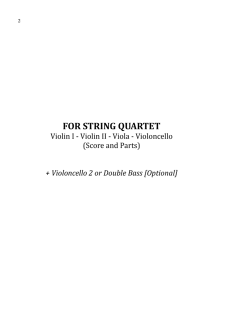 O Menino Da Porteira Sheet Music For String Quartet Score And Parts Page 2