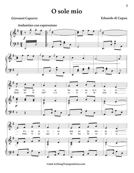 O Sole Mio G Major Page 2