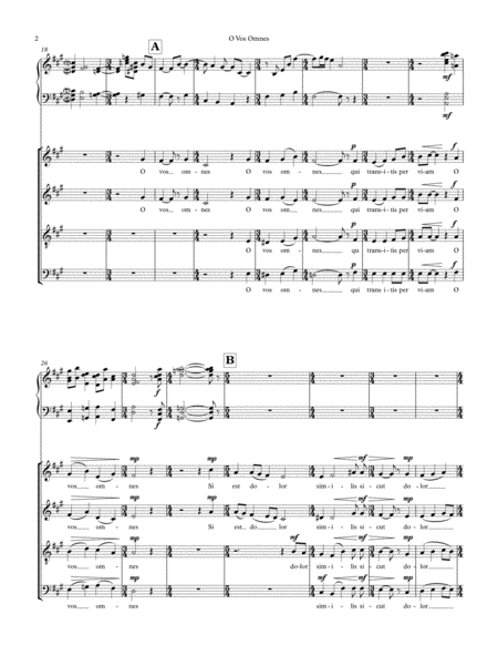 O Vos Omnes Satb Choir And Piano Page 2