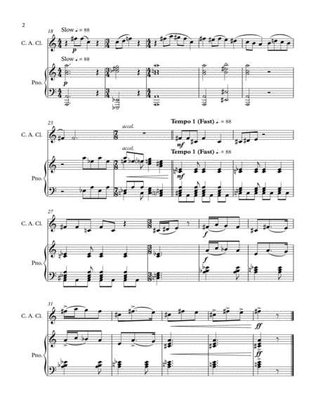 Octatonic Dance Contra Alto Clarinet And Piano Page 2