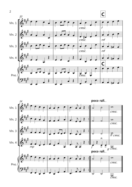 Ode To Joy For Violin Quartet Page 2