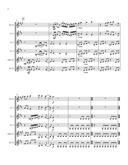 Olympic Prelude For Clarinet Choir Page 2