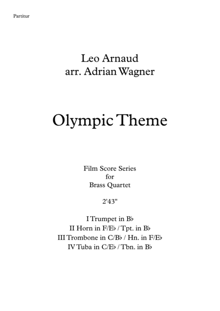 Olympic Theme Leo Arnaud Brass Quartet Arr Adrian Wagner Page 2