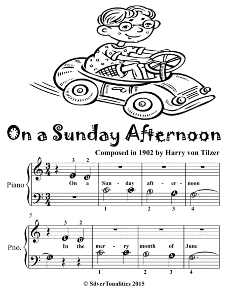 On A Sunday Afternoon Beginner Piano Sheet Music Tadpole Edition Page 2