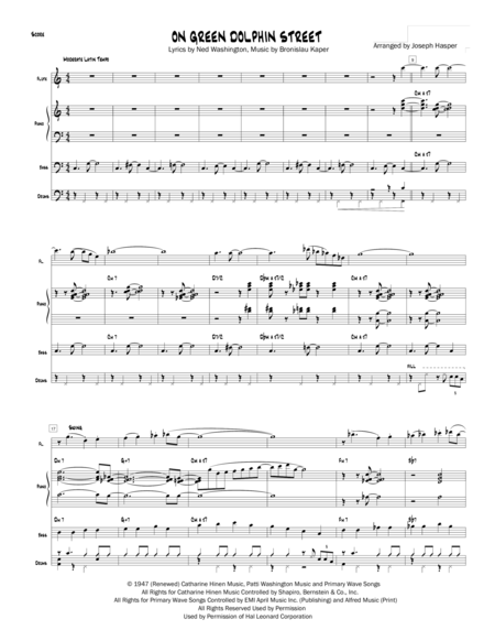 On Green Dolphin Street Flute Piano Bass And Drums Page 2