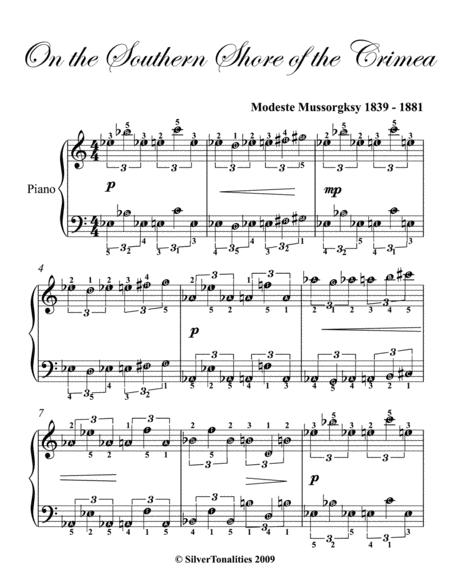 On The Southern Shore Of The Crimea Easy Piano Sheet Music Page 2