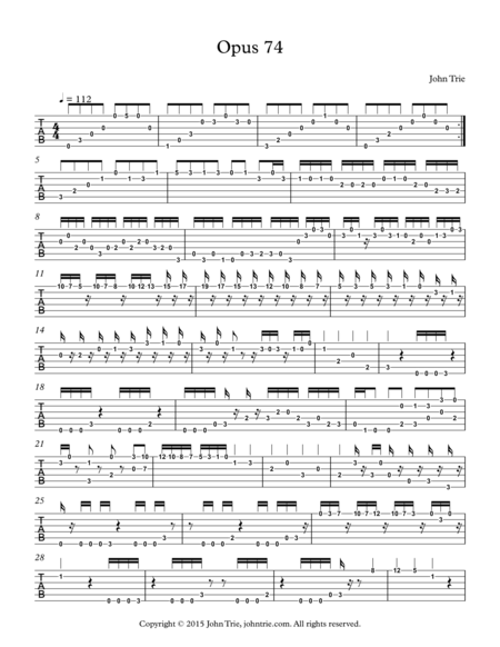 Opus 74 By John Trie Tab Page 2