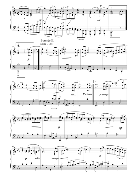 Orchestral Suite No 1 In C Major Bwv 1066 Vi Bourre I Ii Piano Solo Page 2