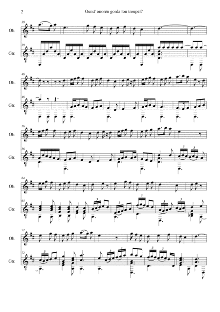 Ound Onoren Where Shall We Go For Oboe Guitar Page 2