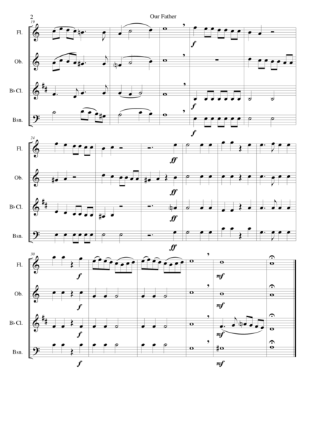Our Father For Woodwind Quartet Page 2
