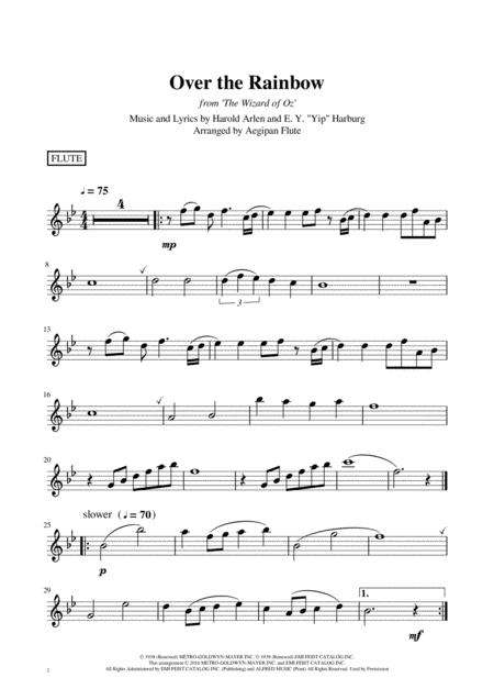 Over The Rainbow For Flute Page 2