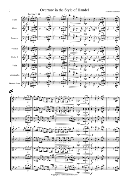 Overture In The Style Of Handel Page 2