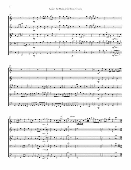 Overture To The Music For The Royal Fireworks For Brass Quintet Page 2
