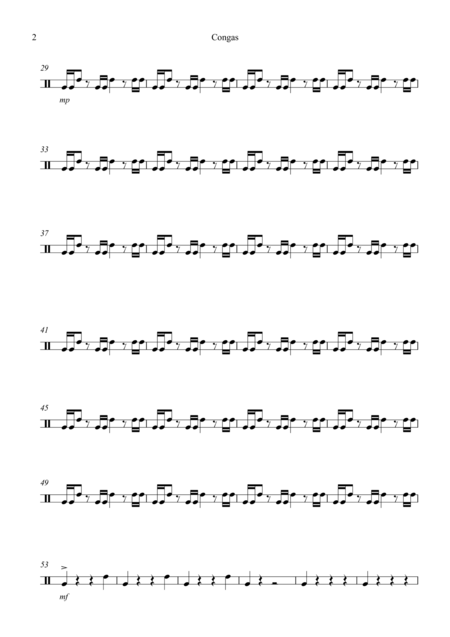 Pachelbels Cannon For Flute Clarinet Percussion Percussion 4 Congas Page 2