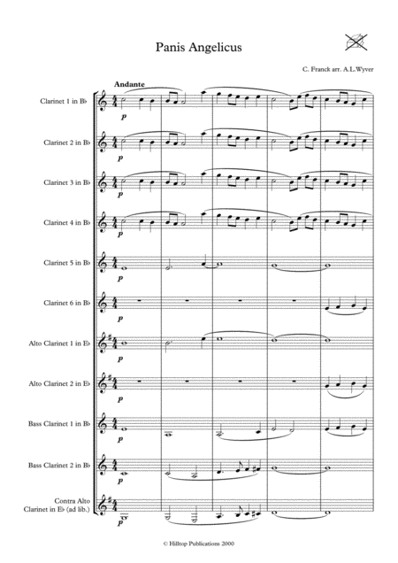 Panis Angelicus Arr Clarinet Choir Page 2