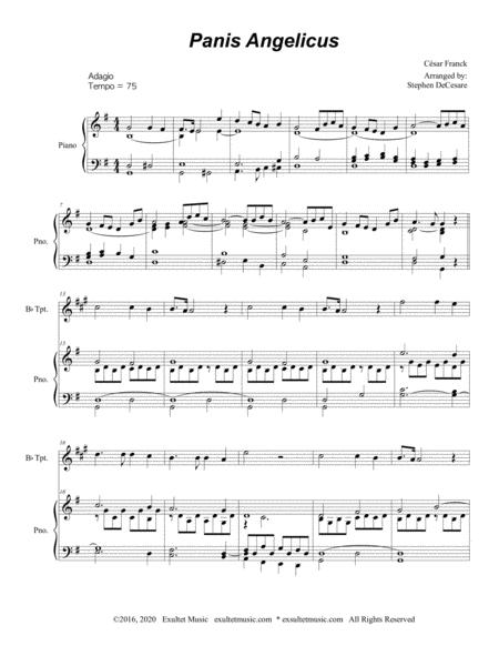 Panis Angelicus For Bb Trumpet Solo Piano Accompaniment Page 2