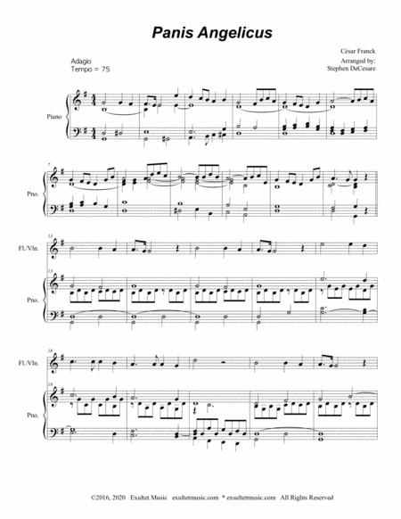 Panis Angelicus For Flute Or Violin Solo Piano Accompaniment Page 2