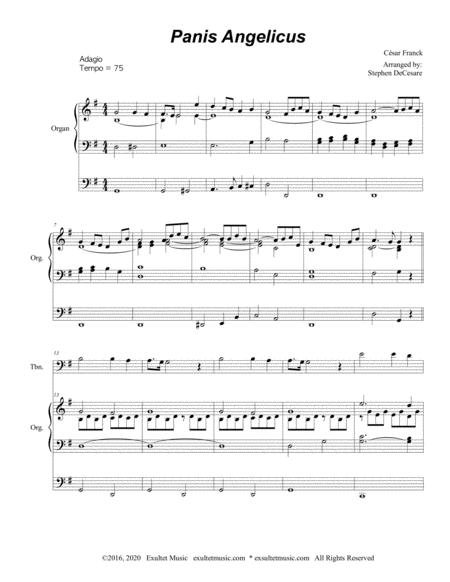 Panis Angelicus For Trombone Solo Organ Accompaniment Page 2