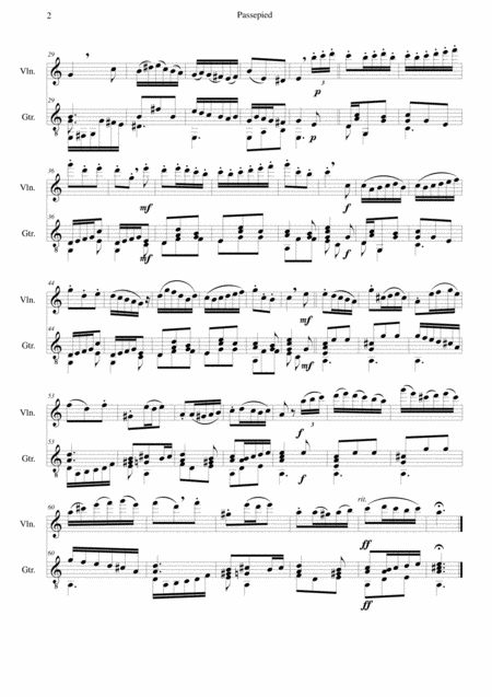 Passepied With Variations For Violin And Guitar Page 2