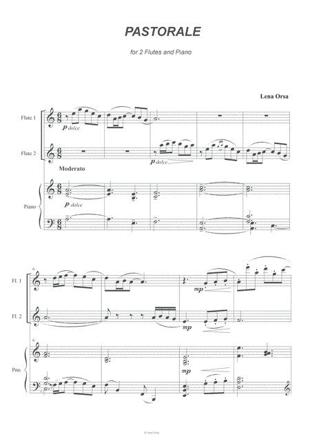 Pastorale For 2 Flutes Blockflutes And Piano Page 2