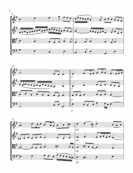 Pastorale In G For String Quartet Page 2