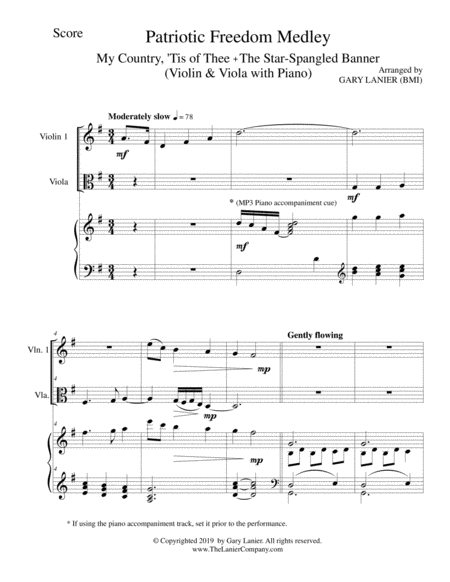 Patriotic Freedom Medley Violin And Viola With Piano Score And Parts Page 2