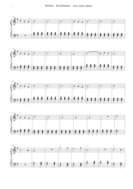 Perfect By Ed Sheeran Child Easy Piano Solo Page 2