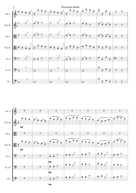 Personent Hodie For String Orchestra Page 2