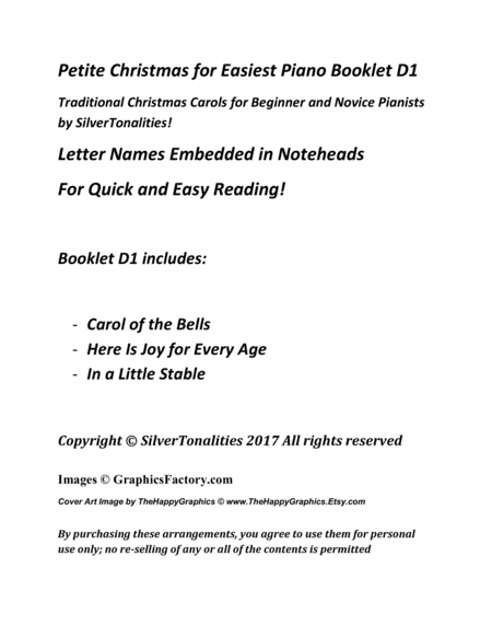 Petite Christmas For Easiest Piano Booklet D1 Page 2