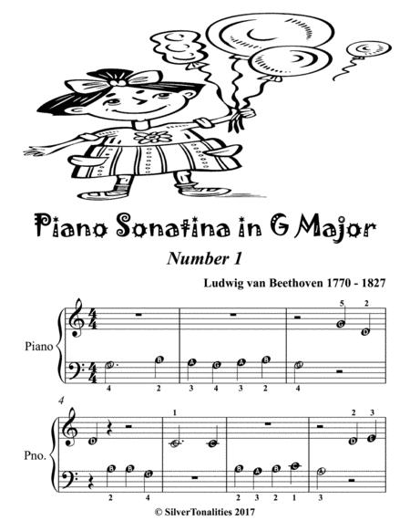 Piano Sonatina In G Major Number 1 1st Mvt Beginner Piano Sheet Music Page 2