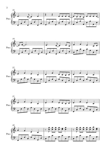 Piece By Piece C Major By Kelly Clarkson Piano Page 2