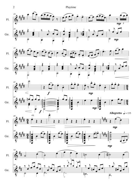 Playtime For Flute And Guitar Page 2