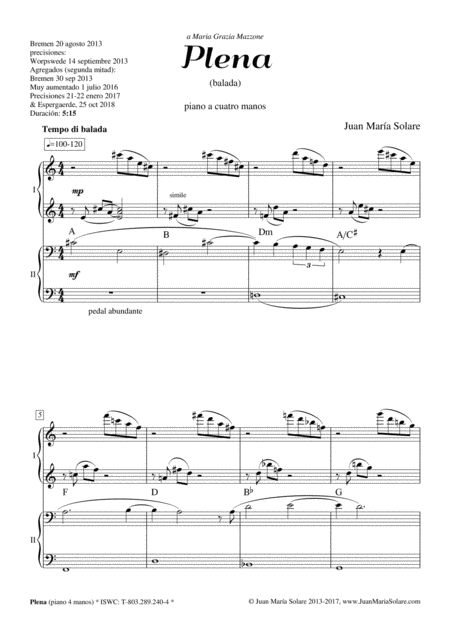Plena Piano 4 Hands Page 2