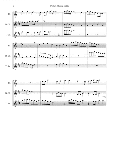 Pollys Phonic Diddy Trio For Flute Oboe Clarinet And Tenor Sax Page 2