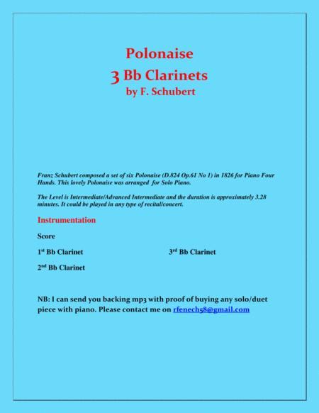 Polonaise F Schubert For 3 Bb Clarinets Intermediate Page 2