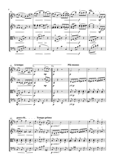 Ponce Gavota String Quartet Score And Parts Page 2