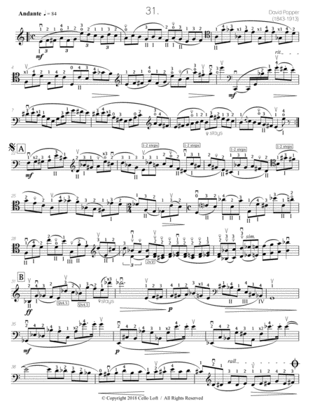 Popper Arr Richard Aaron Op 73 Etude 31 Page 2