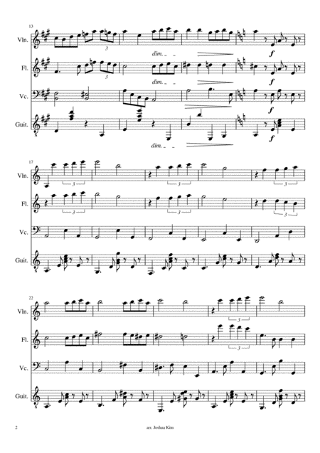 Por Una Cabeza For Flute Guitar And Strings Page 2